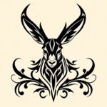Tribal Jackalope Tattoo