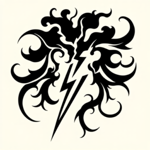Tribal Lightning Tattoo