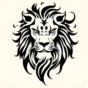Tribal Lion Tattoo
