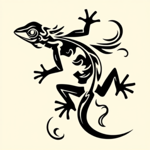 Tribal Lizard Tattoo
