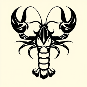 Tribal Lobster Tattoo