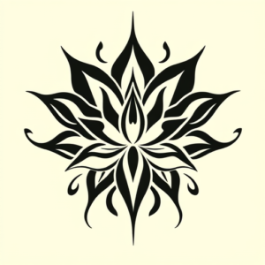 Tribal Lotus Tattoo