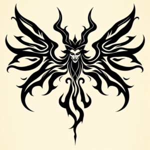 Tribal Lucifer Tattoo