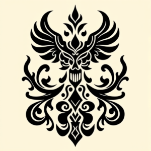 Tribal Mictlantecuhtli Tattoo