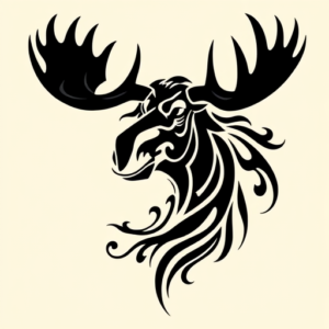 Tribal Moose Tattoo