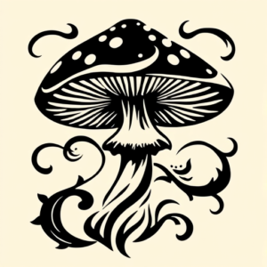 Tribal Mushroom Tattoo