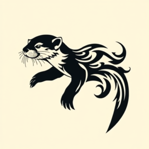 Tribal Otter Tattoo