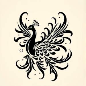 Tribal Peacock Tattoo