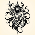 Tribal Poseidon Tattoo