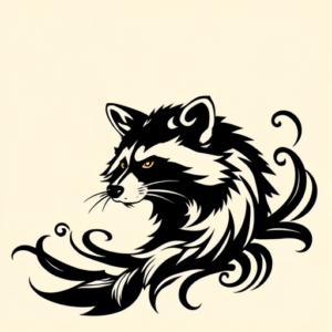 Tribal Raccoon Tattoo