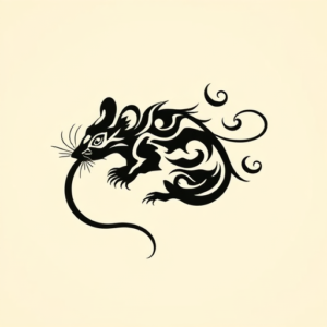 Tribal Rat Tattoo