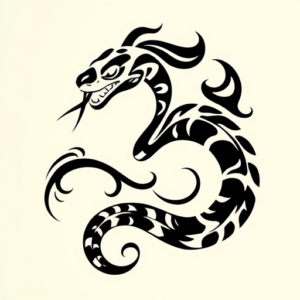 Tribal Rattlesnake Tattoo