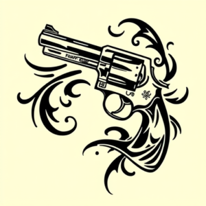 Tribal Revolver Tattoo