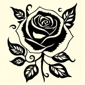 Tribal Rose Tattoo
