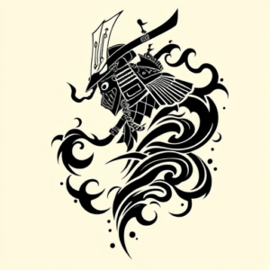 Tribal Samurai Tattoo