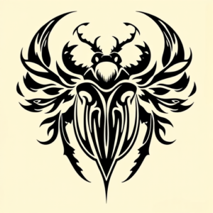 Tribal Scarab Tattoo