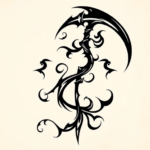 Tribal Scythe Tattoo