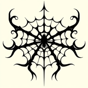 Tribal Spiderweb Tattoo