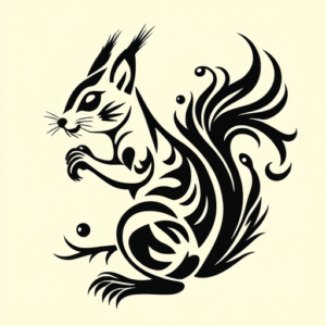Tribal Squirrel Tattoo