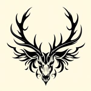 Tribal Stag Tattoo