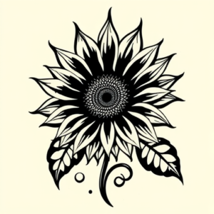 Tribal Sunflower Tattoo