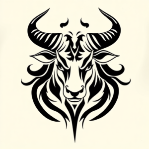 Tribal Taurus Tattoo