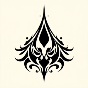 Tribal Teardrop Tattoo