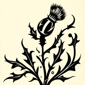 Tribal Thistle Tattoo