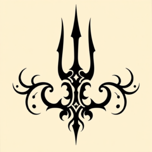 Tribal Trident Tattoo