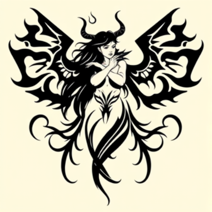 Tribal Valkyrie Tattoo