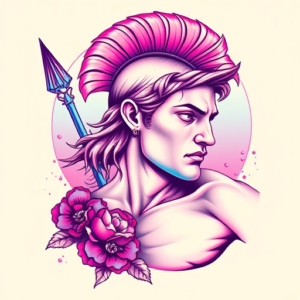 Vaporwave Achilles Tattoo