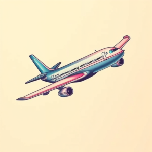 Vaporwave Airplane Tattoo