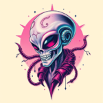 Vaporwave Alien Tattoo