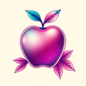 Vaporwave Apple Tattoo