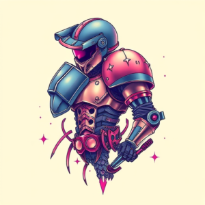 Vaporwave Armor Tattoo