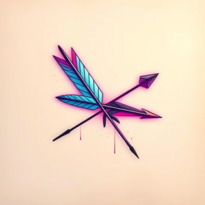 Vaporwave Arrow Tattoo