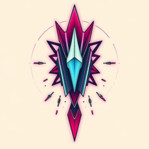 Vaporwave Arrowhead Tattoo