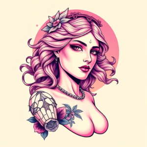 Vaporwave Athena Tattoo