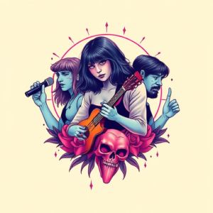 Vaporwave Band Tattoo