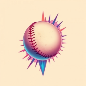 Vaporwave Baseball Tattoo