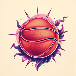 Vaporwave Basketball Tattoo