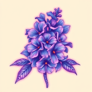 Vaporwave Bluebonnet Tattoo