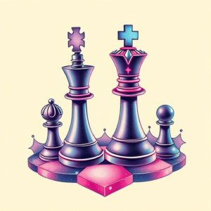 Vaporwave Chess Tattoo