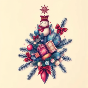 Vaporwave Christmas Tattoo