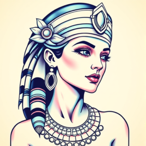 Vaporwave Cleopatra Tattoo