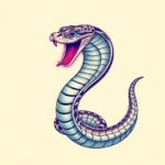 Vaporwave Cobra Tattoo