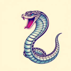 Vaporwave Cobra Tattoo