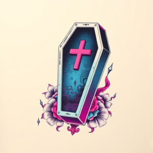 Vaporwave Coffin Tattoo
