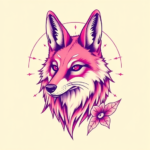 Vaporwave Coyote Tattoo