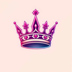 Vaporwave Crown Tattoo